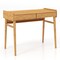 Bamboo Writing Desk with 2 Storage Drawers and Open Shelf-Natural